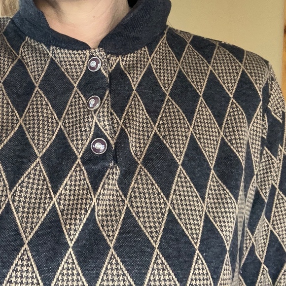 Vintage Alfred Dunner 3/4 Pullover Sweater with Collar - Picture 7 of 15